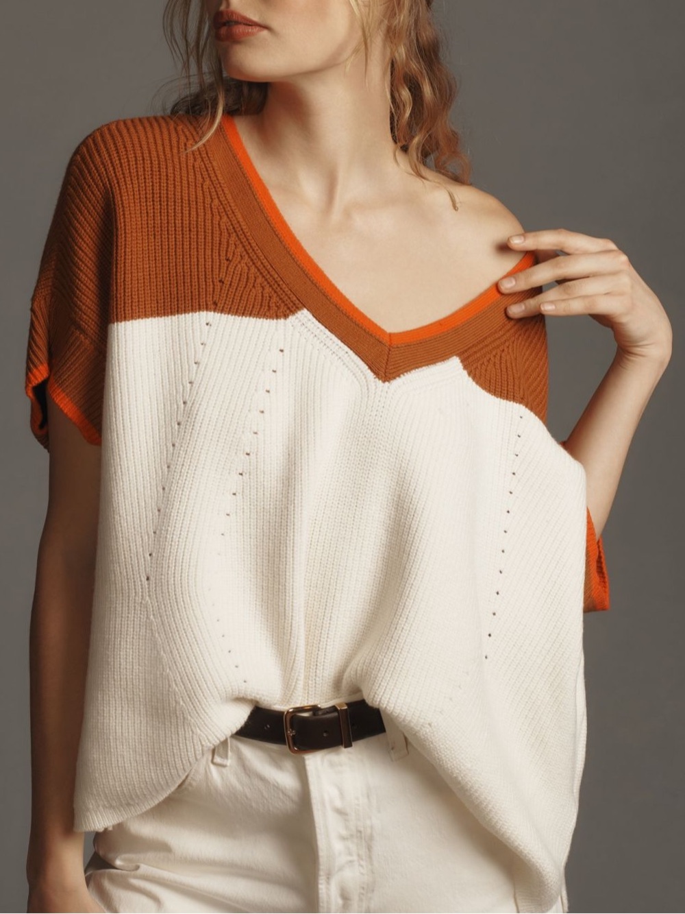 Maeve V-Neck Sweater Tee